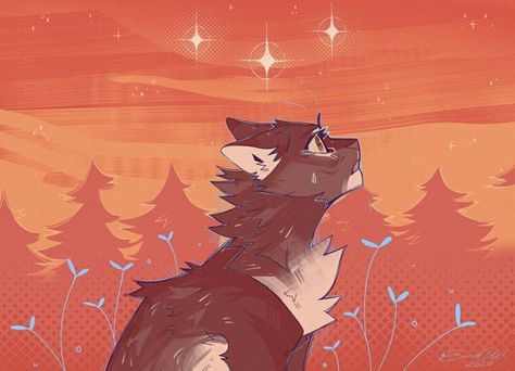 #leafpool when Crowfeather dies Warrior Cats, Wattpad, Tumblr, Orange, Stars, Art