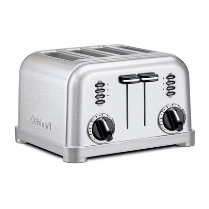 Classic Black: Bright and Light IKEA + Semihandmade Kitchen Cuisinart Toaster, Stainless Steel Toaster, Control Panels, Steel House, Classic Metal, Toaster Oven, Bagels, Brushed Stainless Steel, Small Appliances