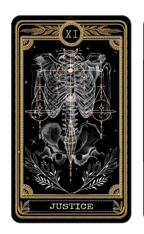 Skeleton Tarot, Justice Tarot, Esoteric Art, Witchy Wallpaper, Free Tarot, Tarot Cards Art, Mystical World, Tarot Art, Tarot Readers