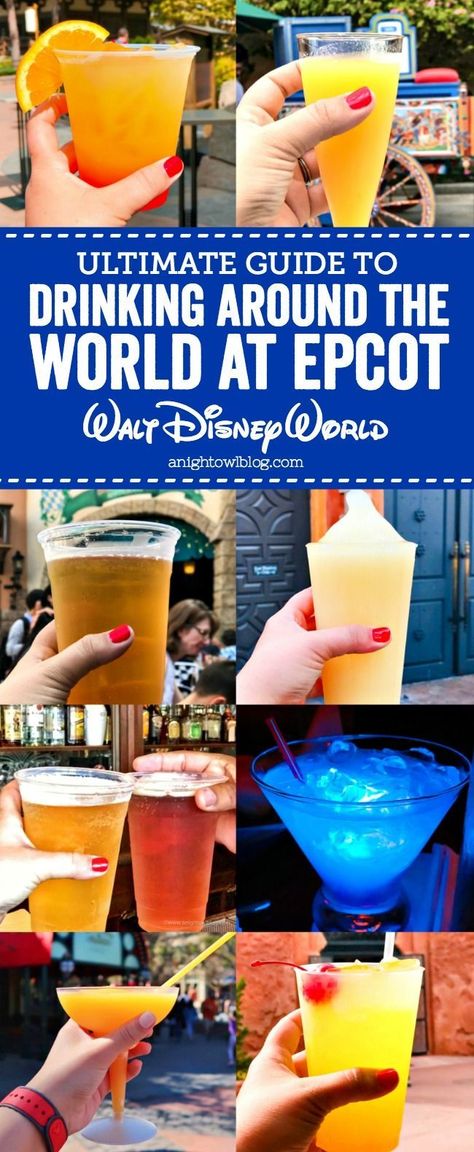 From Magical Stars Cocktails to Lime Frozen Margaritas, follow our Guide to Drinking Around the World at EPCOT in Walt Disney World! Epcot Planning, Epcot Tips, Disney Drinks, Disney Secrets, Frozen Margaritas, Disney World Food, Drinking Around The World, Disney Trip Planning, Disney Snacks