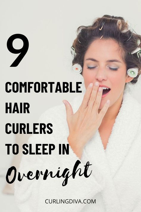 Don't you just love it when you wake up with gorgeous curls? You can't sleep in traditional hair rollers – they're just NOT comfortable! In my quest to find the best sleep in rollers, I found overnight hair curlers that are soft and comfortable enough to sleep in. Click to read more! Overnight Rollers Curls, Diy Hair Curlers Overnight, Overnight Curlers, Best Hair Rollers, Sleep In Curlers, Hair Curlers Overnight, Large Hair Rollers, Soft Curlers, No Heat Curls Overnight