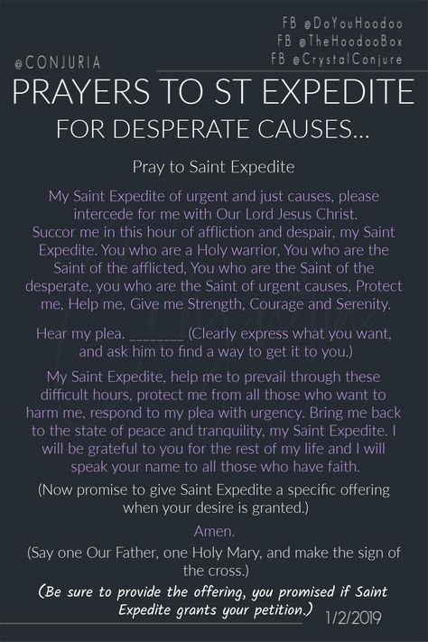 St Expedite, Magical Universe, Spiritual Tips, Voodoo Hoodoo, Catholic Prayers, Universe, Spirituality