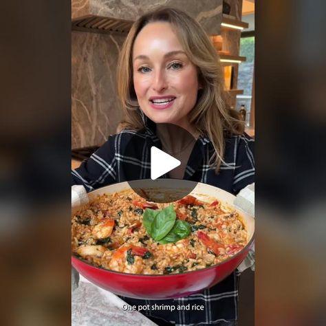 TikTok · Giada De Laurentiis Italian Shrimp, Shrimp And Rice, One Pot Dishes, Giada De Laurentiis, Shrimp Dishes, Seafood Dinner, One Pan, Fish Dishes, Orzo