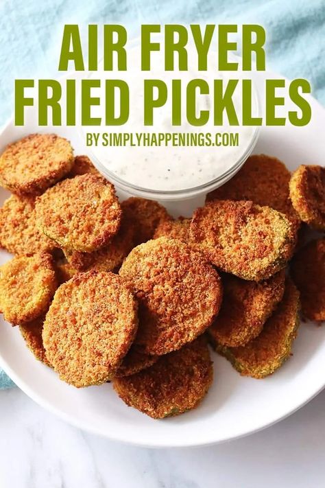 Air Fryer Pickles, Oven Fried Pickles, Air Fryer Fried Pickles, Fried Dill Pickles, Fried Pickles Recipe, Dill Pickle Chips, Pickles Recipe, Air Fryer Chicken Wings, Dill Pickles