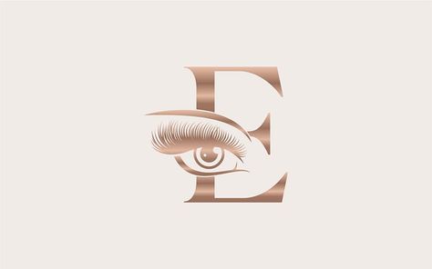 Brand Logo Design Beauty Cosmetic E Logo Template Brow Logo Design Ideas, Brows Logo, Logo Design Beauty, Beauty Logo Makeup, Makeup Logo Design, Beauty Salon Posters, Salon Logo Design, Brand Logo Design, Makeup Logo