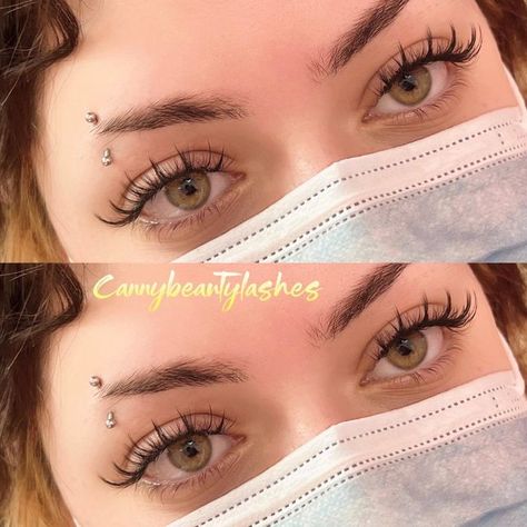 Anime Hybrid Lashes, Canny Beauty Lashes, Eyelash Extensions Anime Style, Anime Style Eyelash Extensions, Bambi Eyelash Extensions, Fairy Eyelash Extensions, Wispy Spike Lash Extensions, Fairy Lash Extensions, Whimsical Lashes