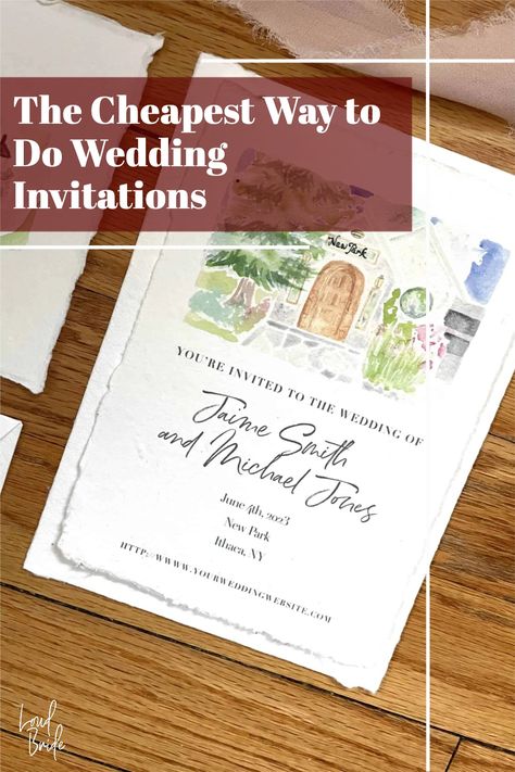 Cheap Wedding Invitations Diy, Make Your Own Wedding Invitations, Wedding Invitation Website, Budget Weddings, Inexpensive Wedding Invitations, Diy Save The Dates, Low Cost Wedding, Budget Wedding Invitations, Budget Friendly Wedding