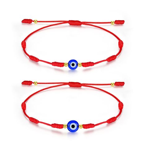 Knots Bracelet, Ideas Pulseras, Blue Evil Eye Bracelet, Men Friends, Ballpoint Pen Art, Handmade Evil Eye, Red Bracelet, Eye Symbol, Small Business Inspiration