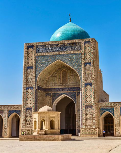 Sultan Mosque, Bukhara Uzbekistan, Central Mosque, Blue Building, Asian Architecture, Islamic World, A Level Art, Islamic Art Calligraphy, Islamic Wallpaper