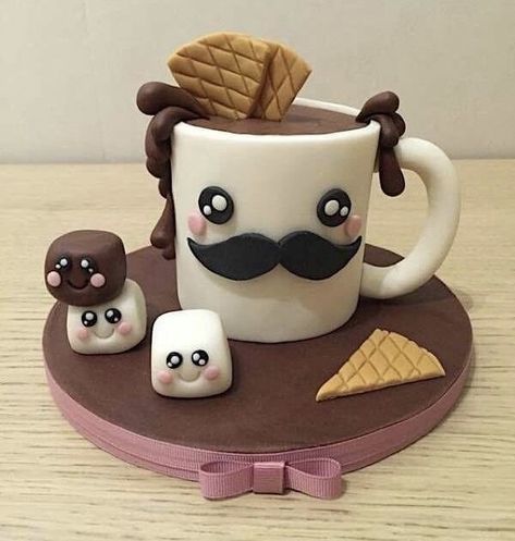 Coffe Mug Cake, Tea Cup Cake, Cake Wrecks, Fathers Day Cake, Cartoon Cake, Tea Cake, Clay Work, Cake Decorating Videos, Crazy Cakes