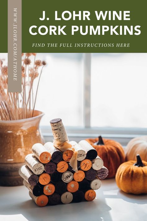 Find yourself with a stash of wine corks? Turn them into festive pumpkins—the perfect Thanksgiving centerpiece! Fun, sustainable, and a great project. Find the easy DIY instructions here! Wine Cork Pumpkins, Cork Pumpkins, Corks Pumpkin, Holiday Prep, Perfect Thanksgiving, Orange Paint, Paint Acrylic, Wine Corks, Thanksgiving Centerpieces