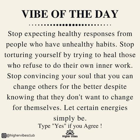 #inspirationalquotes #cosmicenergy
#lightwarriors #energyhealer #souljourney #synchronicities #trustyourpath #theuniversehasyourback #youarepowerful Dont Let Anyone Put You Down Quotes, Bad Habits Quotes, Vibe Of The Day, Trying To Heal, Expectation Quotes, Unhealthy Habits, Habit Quotes, Stop Expecting, Inner Work