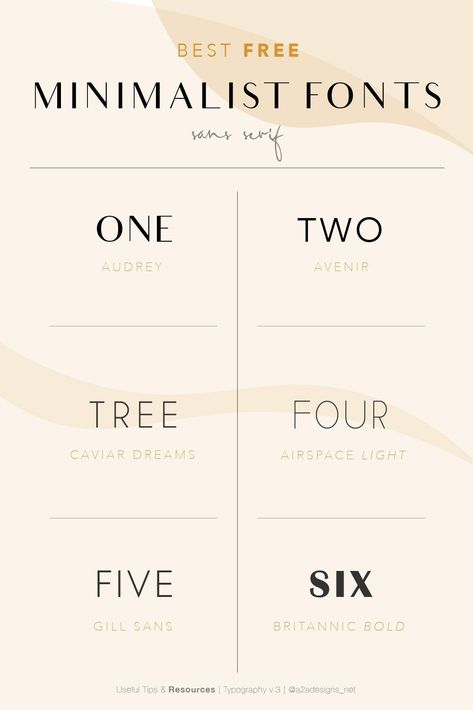 Type-Tuesday Best free minimalist fonts | Design Resources | We share our most used minimal fonts that are completely free, saving you hours of sourcing for this material. Read more on the blog #typetuesday #ilovetypography #freebie #resources @a2adesigns Minimalist Canva Fonts Free, Free Minimalist Fonts, Minimal Fonts Free, Minimalistic Fonts, Fonts Photoshop, Photoshop Fonts, Minimal Font, Identity Design Inspiration, Business Fonts