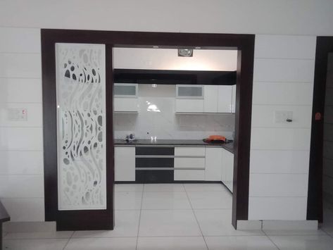 Kichan Partion Design, Kitchen Partition Design, Open Kitchen Partition Ideas, Kitchen Partition, Partition Ideas, Interior Design Per La Casa, Living Room Tv Unit Designs, Kitchen Interior Design Decor, Living Room Partition