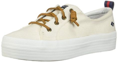 Women's Crest Vibe Platform Sneaker Sperry Top Sider Women, White Platform Sneakers, Sperry Women's, Sperry Sneaker, Leather Clogs, Platform Sneaker, Sperry Top Sider, Sperry Shoes, Top Sider