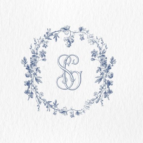 Wedding Crest Monogram, Two Letter Monogram, Logo Monogramme, Crest Monogram, Custom Wedding Monogram, Vintage Colour Palette, Watercolor Monogram, Wedding Logo Monogram, Wedding Crest