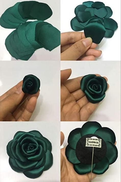 #giftformom #giftformothersday #handmadegiftideas #broochpin #handmadebrooch Flower From Fabric, Burning Flowers, Gift For New Year, Fabric Flower Pins, Making Fabric Flowers, Flower Machine Embroidery Designs, Ribbon Crafts Diy, Sewing Easy Diy, Fabric Rose