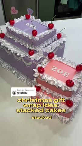 Replying to @sammie HERE YOU GO DIVAS!! Go wrap the cutest little cake... | Gift Wrap Ideas | TikTok Cake Gift Box Diy, Cute Ways To Wrap Gifts Birthdays, Birthday Cake Present, Fun Wrapping Ideas Birthday, Unique Present Wrapping Ideas, Birthday Cake Gift Box Ideas, Creative Wrapping Ideas Birthday, Birthday Card Box Ideas Diy, Cute Birthday Wrapping Ideas