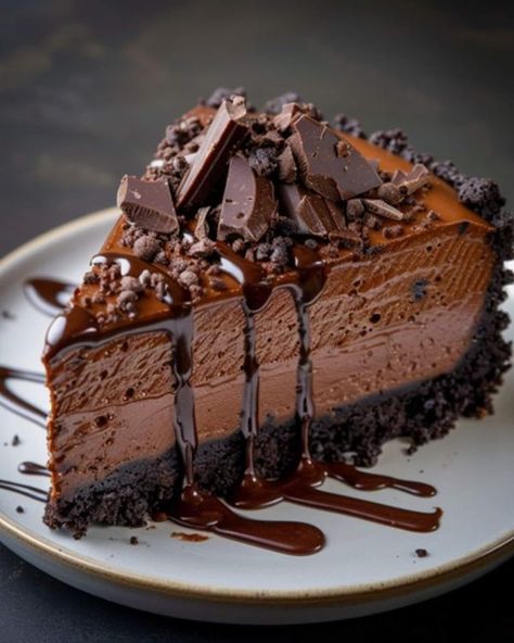 Recipes Patisserie | 🌟 Chocolate Lover's Cheesecake 🌟 | Facebook Chocolate Truffle Cheesecake Recipe, Double Chocolate Cheesecake Recipe, Ultimate Chocolate Cheesecake, 6 Inch Chocolate Cheesecake Recipe, Cheesecake Base, Chocolate Eruption Cheesecake Recipe, Chocolate Heaven, Easy Baking Recipes Desserts, Delicious Cake Recipes