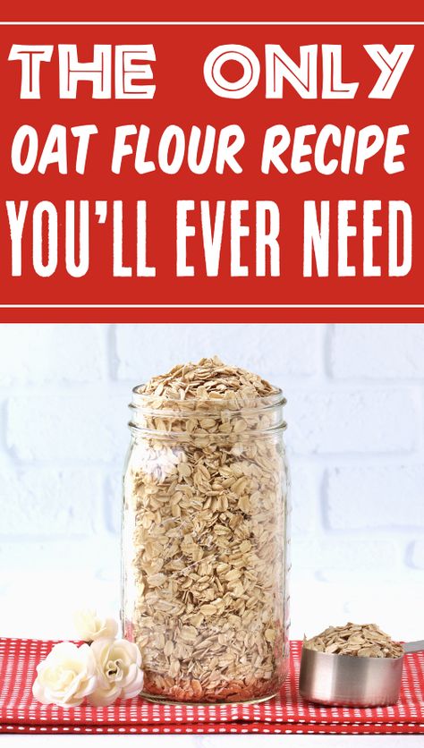 Oat Flour Recipes Oat Flour Diy, How To Make Oat Flour From Oats, How To Make Oat Flour, Oat Flour Recipe, Substitute For Bread Crumbs, Easy Oatmeal Recipes, Muffins Banana, Oat Flour Recipes, Diy Oatmeal