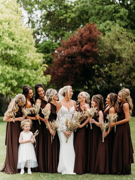 Chocolate Brown Bridesmaid Dresses, Neutral Wedding Inspiration, Brown Bridesmaid Dresses, Dream Castle, Boxing Day, Castle Wedding, Chocolate Brown, Bridesmaid Dresses, Dresses