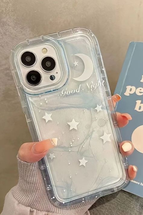 Looking for a trendy and stylish way to protect your phone? Our Light Blue Star Moon Phone Case is the perfect accessory! Featuring a beautiful star and moon design with a stunning light blue background, this case not only looks great but also provides excellent protection against scratches, bumps, and drops. Shop now and give your phone the stylish and protective upgrade it deserves! Mint Phone Case, Moon Phone Case, Photo Iphone Case, Kawaii Iphone Case, Beautiful Iphone Case, Bling Phone Cases, Blue Phone Case, Iphone Case Collection, Star Phone Case