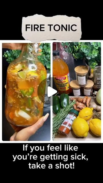 @athenavitality on Instagram: "🔥 Cold & Flu Season Warrior:

As kids head back to school and cold & flu season looms, this fire tonic is a must-have in your arsenal. 

It’s a spicy, potent, and immune-boosting blend that’ll have your family ready to fight off those sniffles and sneezes!

💪 Why Fire Tonic?
This tonic is packed with natural ingredients known for their 
 - antiviral, 
 - antifungal, 
 - antimicrobial, 
 - anti-inflammatory, 
 - antibacterial properties. 

A shot of this at the first sign of a cough or sneeze can help strengthen your defenses.

Ingredients That Pack a Punch:

🍎 Apple Cider Vinegar (ACV): 
 • The base of the tonic, packed with beneficial enzymes and probiotics.

✨ Turmeric & Ginger: 
 • Anti-inflammatory superheroes. 

🧅 Yellow & Purple Onions: 
 • Natural Fire Tonic, Drink Shots, Holistic Home, Boo Thang, Herbal Drinks, Kids Head, Healthy Lifestyle Changes, Healthy Drink, Lifestyle Change