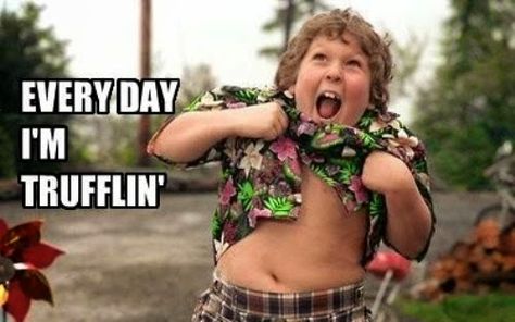 Everyday I'm Trufflin'. The Goonies Goonies Quotes, Pub Shed, Truffle Shuffle, Shed Garage, Film Man, Pub Sheds, Garage Man Cave, House Bar, Man Cave Gifts