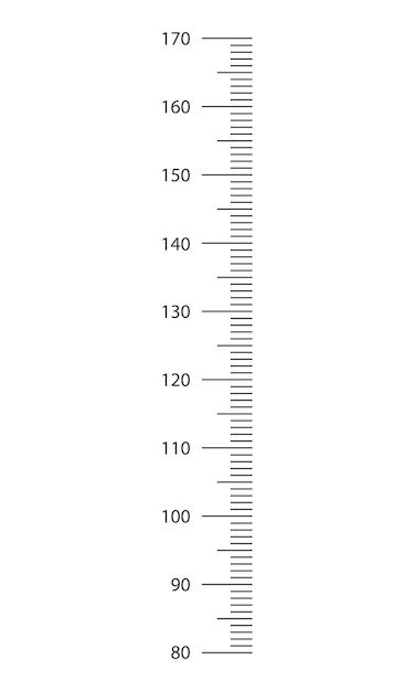 Stadiometer scale from 80 to 170 centime... | Premium Vector #Freepik #vector #length #height-measurement #centimeter #height Height Scale Chart, Height Chart Template, Height Measurement Chart, 2025vision Board, Height Scale, Kids Height Chart, Vision Board Template, Height Growth, Weight Charts