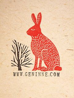 Diy Stamps, Red Rabbit, Linocut Printmaking, Hand Carved Stamps, Stamp Carving, Linocut Art, Handmade Stamps, 카드 디자인, Stamp Printing