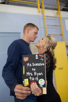 Teacher Engagement Pictures, Teacher Wedding Ideas, Teacher Wedding Ideas Student, Teacher Getting Married, Teacher Wedding, Entrance Sign, Marrying My Best Friend, Engagement Poses, Wedding Engagement Photos