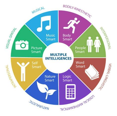 Intelligence Map Gardner Multiple Intelligences, Multiple Intelligence Theory, Connections Academy, Howard Gardner, Multiple Intelligence, Multiple Intelligences, Types Of Learners, Pie Charts, Types Of Intelligence