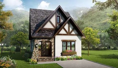 English Country House Plan - 3 Bedrooms, 2 Bath, 1601 Sq Ft Plan 106-669 English Country House Plans, European House Plans, House Plans 3 Bedroom, Tudor Style Homes, Country Cottage Decor, Country Style House Plans, European House, Tudor House, Craftsman House Plans