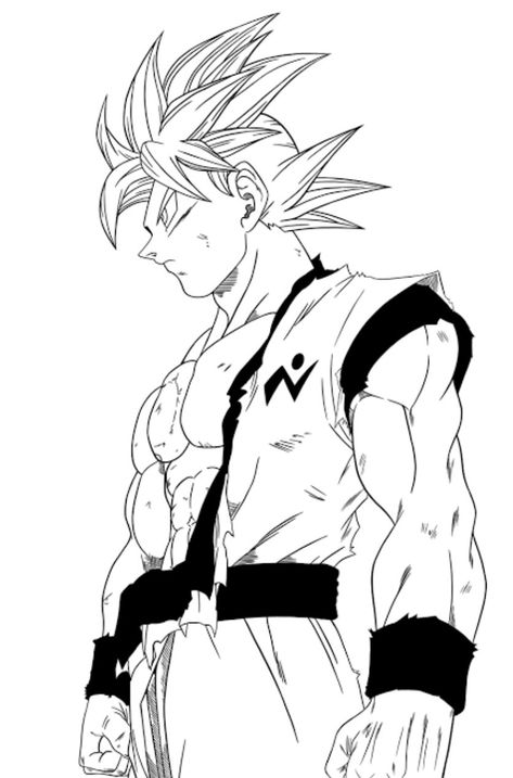 Goku Coloring Pages, Ui Goku, Goku Ui, Goku Art, Dbz Drawings, Goku Manga, Dbz Manga, Image Dbz, Goku Drawing