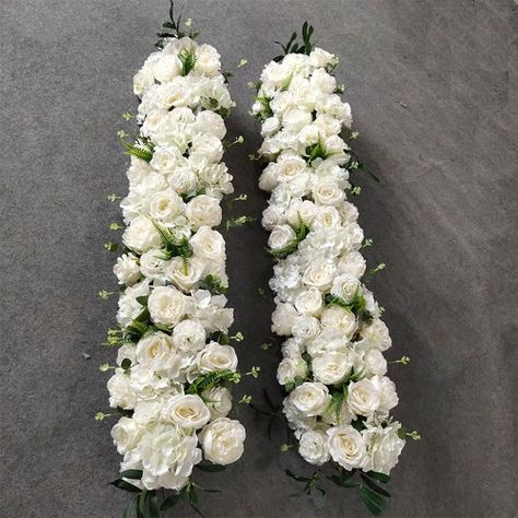 Reception Table Runner, Wedding Flower Garland, Rose Peonies, White Wedding Reception, Flower Runner, Garland Flower, White Weddings Reception, Wedding Archway, Flower Garland Wedding