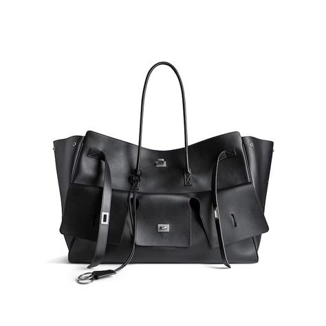 Women's Bags | Balenciaga US Balenciaga Store, Balenciaga Tote, Black Balenciaga, Leather Key Holder, Paris Logo, Balenciaga Black, Balenciaga Bag, Medium Tote, Carry All Bag