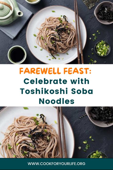 EN: A bowl of hot soba noodles is a traditional evening New Year’s Eve dish in Japan. Loosely translated, “toshikoshi” means to end the old year and enter the next. The soba noodles symbolize the bridge between the previous year and the new one. _____ ES: Un tazón lleno de fideos de soba es el platillo tradicional de año nuevo en Japón. Traducido, «toshikoshi» significa finalizar el viejo año y entrar en el nuevo. Los fideos soba simbolizan el puente entre los años. Soba Noodles Recipe, Noodles Recipes, Soba Noodles, Food Website, Easy Dishes, Noodle Recipes, Healthy Eats, Previous Year, Original Recipe