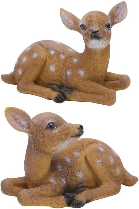 Amazon.com: Garden Resin Deer Figurine, Outdoor Garden Statue Deer Lying Down Sculpture Ornaments 6.7x4.5in, Polyresin, Full Color(2 Pcs ) : Patio, Lawn & Garden Sika Deer, Deer Statues, Outdoor Garden Statues, Garden Figurines, Deer Ornament, Animal Model, Deer Decor, Model Art, Centre Commercial