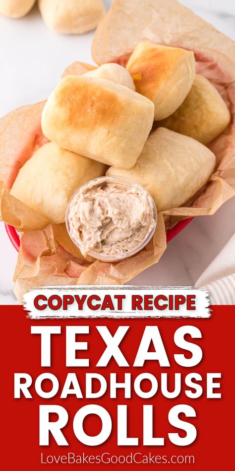 Copycat Texas Roadhouse Rolls, Crazy Dough, Copycat Texas Roadhouse, Homemade Honey Butter, Roadhouse Rolls, Texas Roadhouse Rolls, Thumbprint Cookie, Scone Recipes, Cinnamon Honey Butter