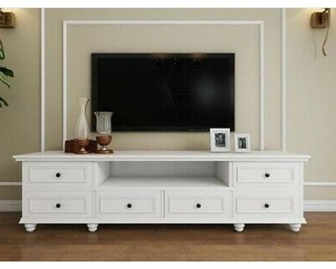 French Tv Unit, French Provincial Decor Living Room, Style Tv Unit, French Provincial Living Room, Country Hamptons Style, Tv Stand Decor Living Room, French Provincial Decor, White Tv Stand, Salas Living Room