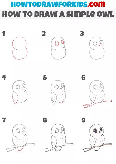 How To Draw Owl, Cartoon Owl Drawing, Draw Owl, Owl Drawing Simple, Cute Owl Drawing, Draw An Owl, Owl Drawings, Owl Doodle, Simple Owl