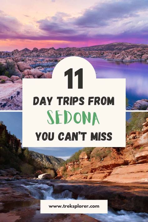 Looking for refreshing day trips from Sedona? Start with Cottonwood, nestled in Arizona's wine country, offering an array of tasting rooms and vineyards. Next, dive into history at Montezuma Castle National Monument, marveling at ancient cliff dwellings. Cap off your adventure in Jerome, a quirky ghost town turned artist haven, perched high above the Verde Valley. Each destination promises unique experiences, from sipping local wines to exploring Arizona's rich past. Oak Creek Canyon Arizona, Montezuma Castle National Monument, Things To Do In Sedona, Sedona Travel, Slide Rock State Park, Oak Creek Canyon, Slide Rock, Arizona Adventure, Cathedral Rock