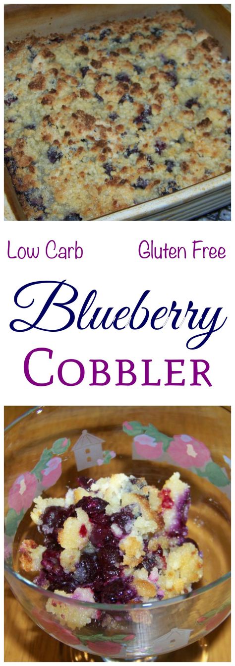 This is a really simple low carb blueberry cobbler recipe with a gluten free topping that tastes just like the real thing. Quick and easy to prepare. Sugar Free Keto Recipe Low Carb Blueberry Cobbler, Gluten Free Blueberry Cobbler, Blueberry Cobbler Recipe, Low Carb Blueberry, Easy Blueberry Cobbler, Blueberry Cobbler Recipes, Weight Watcher Desserts, Desserts Keto, Postre Keto