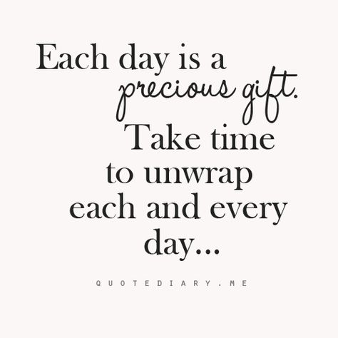 Each day is a precious gift...stellarsky Precious Gift, Words Worth, Take Time, A Quote, Note To Self, Each Day, Me Time, The Words, Great Quotes