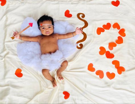 Cuipd theme baby photoshoot. Red hearts, bow and arrow, cute cupid. Boy baby third month photpshoot Baby Cupid Photoshoot, Baby Boy Valentines Day Pictures, 3rd Month Baby, Cupid Pictures, Three Month Baby, Valentines Baby Photos, 5 Month Baby, Valentine Designs, 2 Month Baby