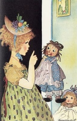 Marcella and Raggedy Ann. Love vintage Raggedy Ann books, and illustrations by Johnny Gruelle Raggedy Ann Doll, Baby Talk, Ann Doll, Childrens Books Illustrations, Raggedy Ann And Andy, Raggedy Ann, Vintage Children's Books, Childrens Illustrations, Childrens Art