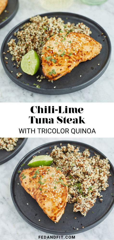 Chili-Lime Seared Ahi Tuna Recipe Ahi Tuna Steak Dinner, Aji Tuna Recipe, Low Sodium Tuna Steak Recipes, Ahi Tuna Steaks Recipe, How To Cook Fresh Tuna, Ahi Tuna Steak Recipe Baked, Ahi Steak Recipe, Tuna Fillet Recipes, Ahi Tuna Steak Recipe Marinade