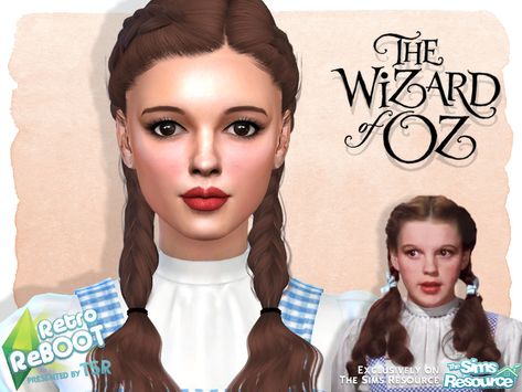 Sims 4 — Retro ReBOOT Dorothy Gale by Jolea — This is my Celebrity inspired Dorothy from the Wizard of Oz, hope you'll Sims 4 Sims Download, Sims 4 Retro, The Sims 4 Sims, Dorothy Costume, Dorothy Wizard Of Oz, Sims Download, Dorothy Gale, Sims 4 Sims, Witch Vampire