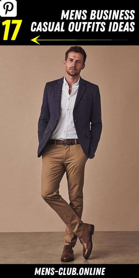 2023 Trend Forecast: Men’s Business Casual Outfits - Work Attire for Every Season - mens-club.online Men’s Dress Attire, Business Man Outfit Smart Casual, Mens Smart Business Attire, Mens Bussines Outfits, Office Guy Outfit, Men’s Business Causal Outfits, Men Fall Outfits Business Casual, Men’s Dress Casual Outfits, Men’s Casual Looks