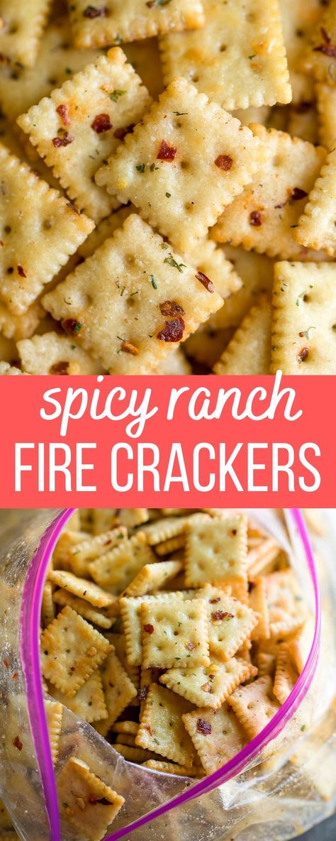 ranch seasoned saltine crackers Spicy Mini Saltine Crackers, Saltine Party Crackers, Snacks With Saltine Crackers, Mini Saltine Fire Crackers, Fiesta Ranch Crackers, Saltine Recipes Snacks, Spicy Ranch Ritz Crackers, Spicy Cracker Mix Recipes, Saltines Ranch Crackers